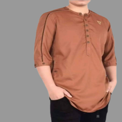 Men's 3/4 Sleeve Katua-Brown