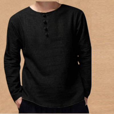 Men's 3/4 Sleeve Katua-Black